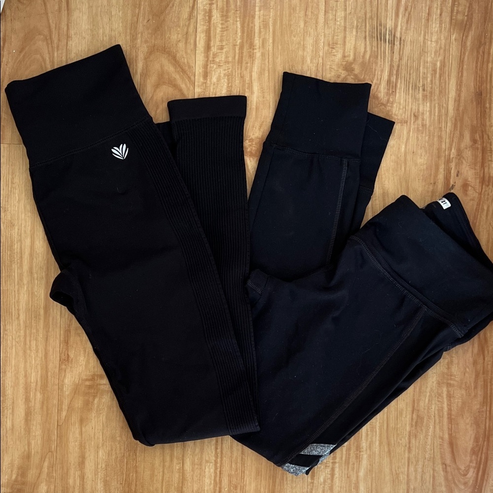 2 Pairs Black Leggings